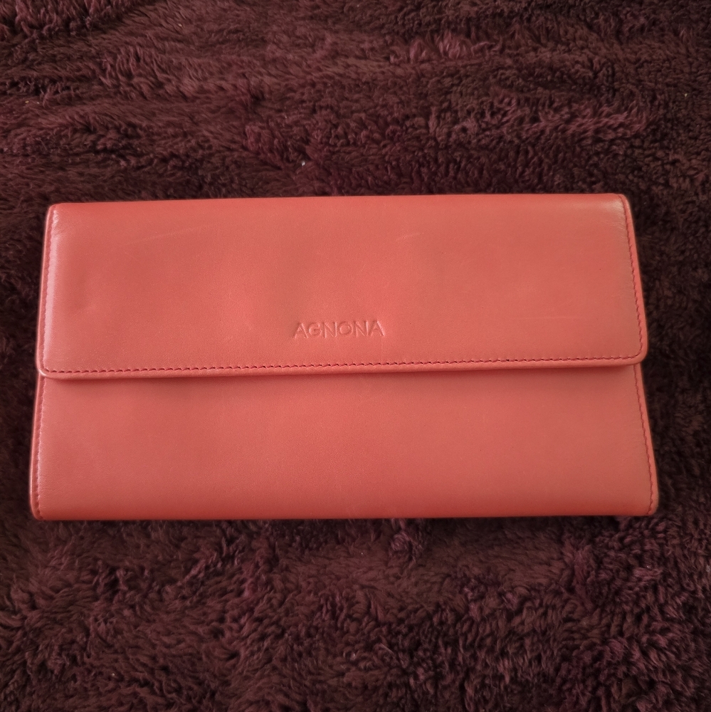 Agnona Vintage Leather Travel Jewelry Organizer. EUC
